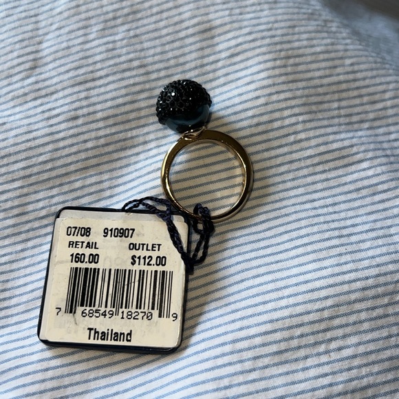 SWAROVSKI Crystal BLK AND GOLD RING  AUTHENTIC - Picture 2 of 4